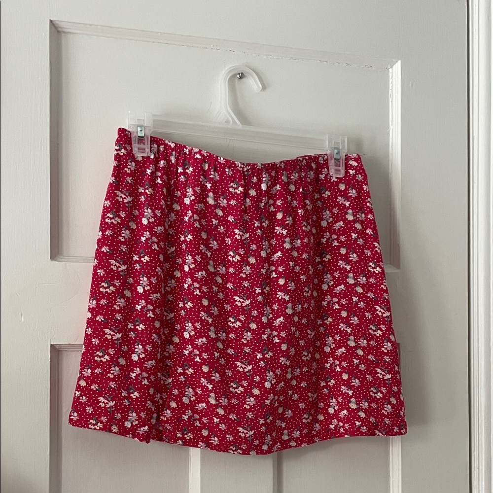 American Eagle Outfitters Floral Pink/Red Skirt